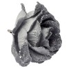 BWG Clip On Graphite Grey Rose Flower Christmas Tree Decorations