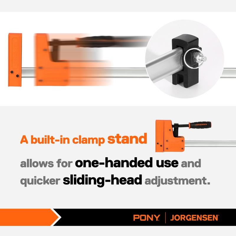 #springtok Jorgensen Bar Clamp Set, 2-pack 90° Parallel Clamp Cabinet