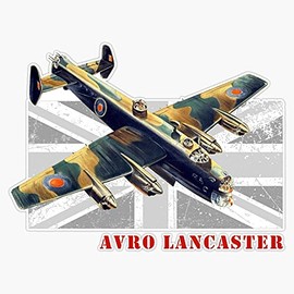 HOF Trading British RAF Avro Lancaster Bomber Ww2 Aircraft Vinyl Sticker Waterproof Decal Laptop Wall Window Bumper Sticker 5"