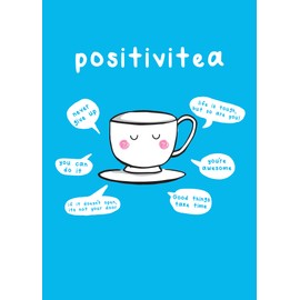 Scribbler Positivitea Encouragement Tea Hug Buddy! Funny Greeting Card SCR0711