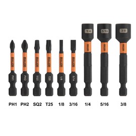 Railer Screwdriver Bit Set For Electricians - Premium S2 Steel Impact Driver Bits & Nut Drivers Set With A Magnetizer Bit Holder & Carabiner
