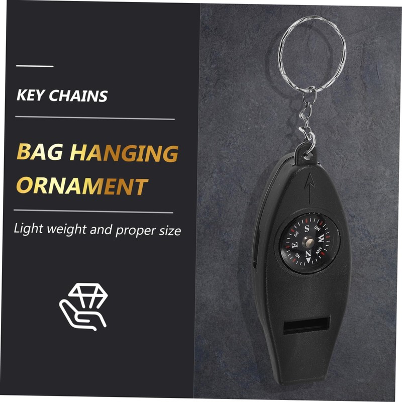 BESPORTBLE 3pcs Camping Whistle with Compass Thermometer Magnifier Outdoor Survival