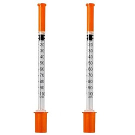 2Pcs Syringe 1ml Multifunctional Syringe with Cap Feeding Petsfor Labs Pets Feeding Small Top Length 8mm