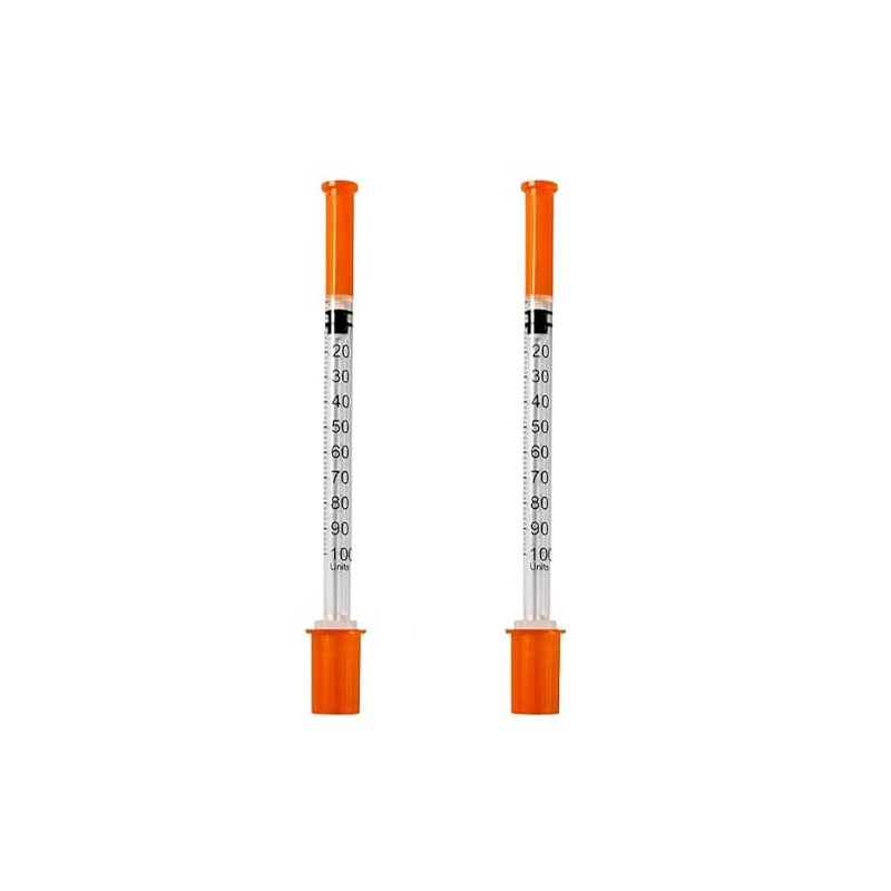 2Pcs Syringe 1ml Multifunctional Syringe with Cap Feeding Petsfor Labs
