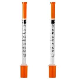 2Pcs Syringe 1ml Multifunctional Syringe with Cap Feeding Petsfor Labs Pets Feeding Small Top Length 8mm