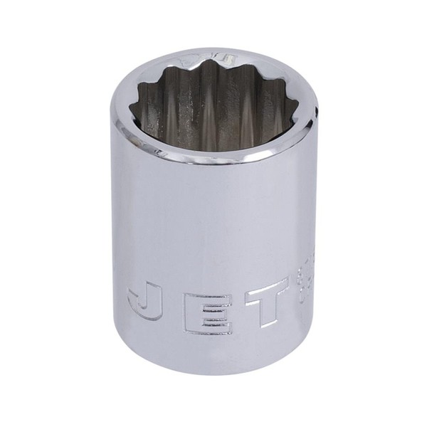 JET 671615-3/8-Inch Drive, 15mm, Regular, 12 Point, Metric Chrome Socket