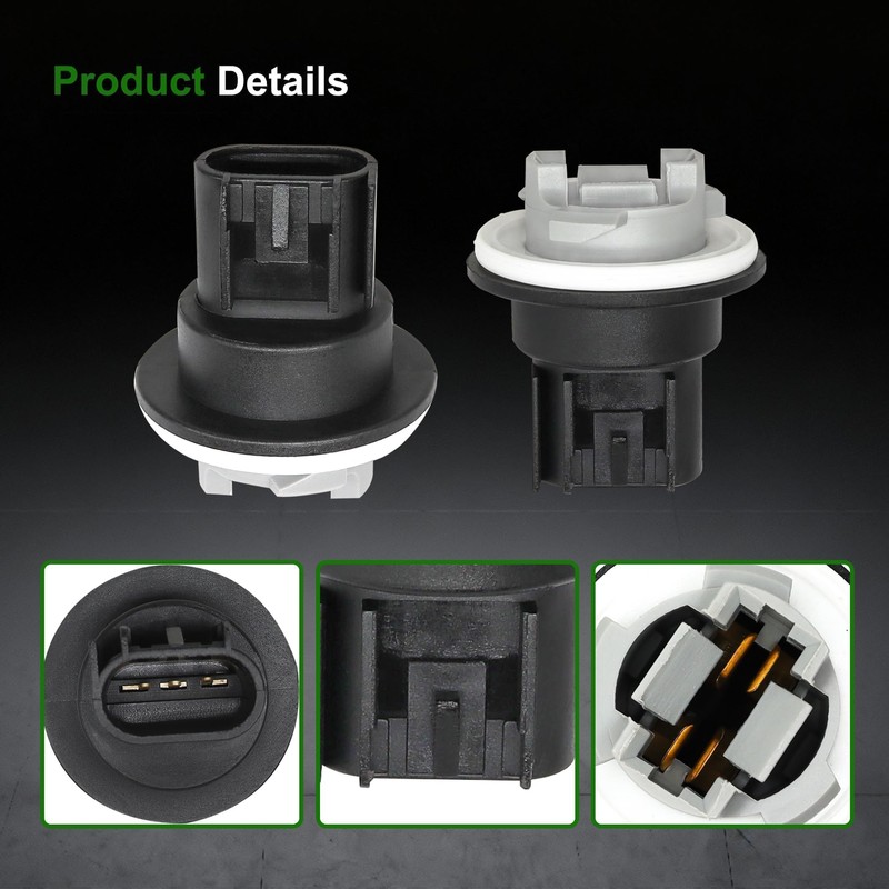 Weonaroll 2Pcs Parking Light Bulb Socket Front Rear Turn Signal