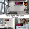 XREXS Large Digital Wall Clock Bluetooth Sync, 17.2" RGB Color