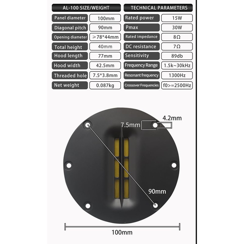 HIFIDIY LIVE 2PCS HiFi 4 inch Tweeter Speaker Unit 8