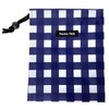 Deodorizing Drawstring Bag, Small, Antibacterial, Gingham Navy