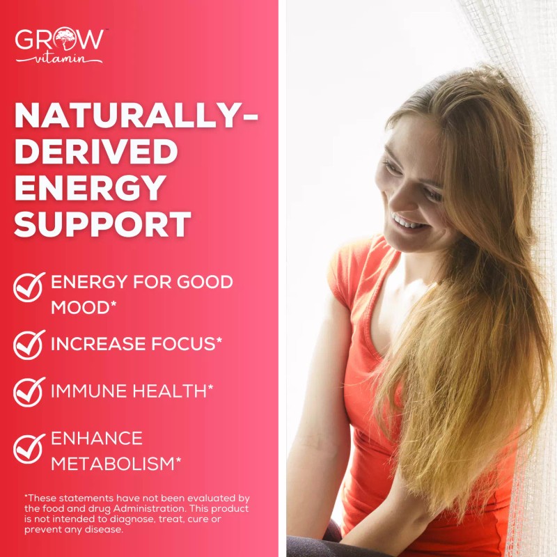 Grow Vitamin B12 Liquid Drops - High Potency Complex with