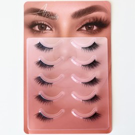 AT Beauty False Eyelashes – Lifted & Wide Eye Effect, Bold Definition, Lightweight & Reusable (Segmented Wiapy) (D Code)