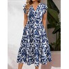 Zeagoo Dresses for Women Casual Summer Tropical Dresses Womens Midi