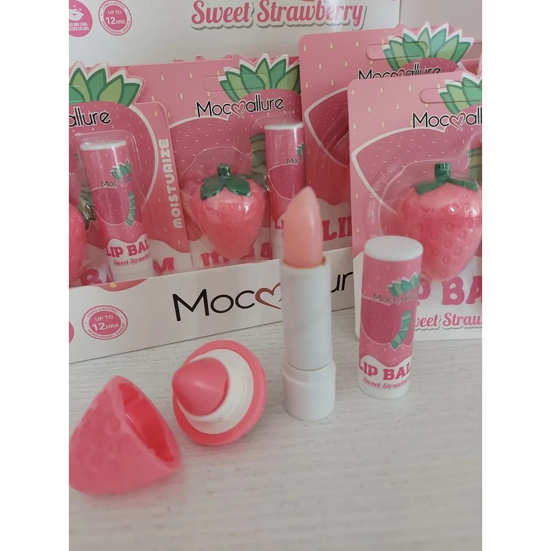 Balsamo Labio Fresa Kawai Mayoreo 5 Set Hidratacion Profunda