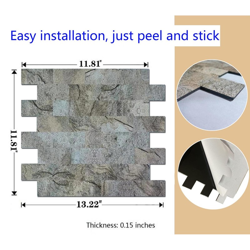 weimeisc 10 Sheets Peel and Stick Backsplash Tile for Kitchen,
