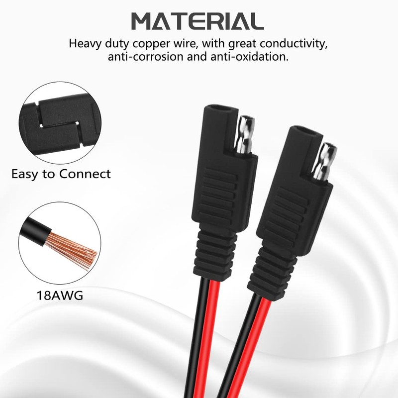 WMYCONGCONG 4 PCS SAE Extension Cable Quick Disconnect Wire Harness
