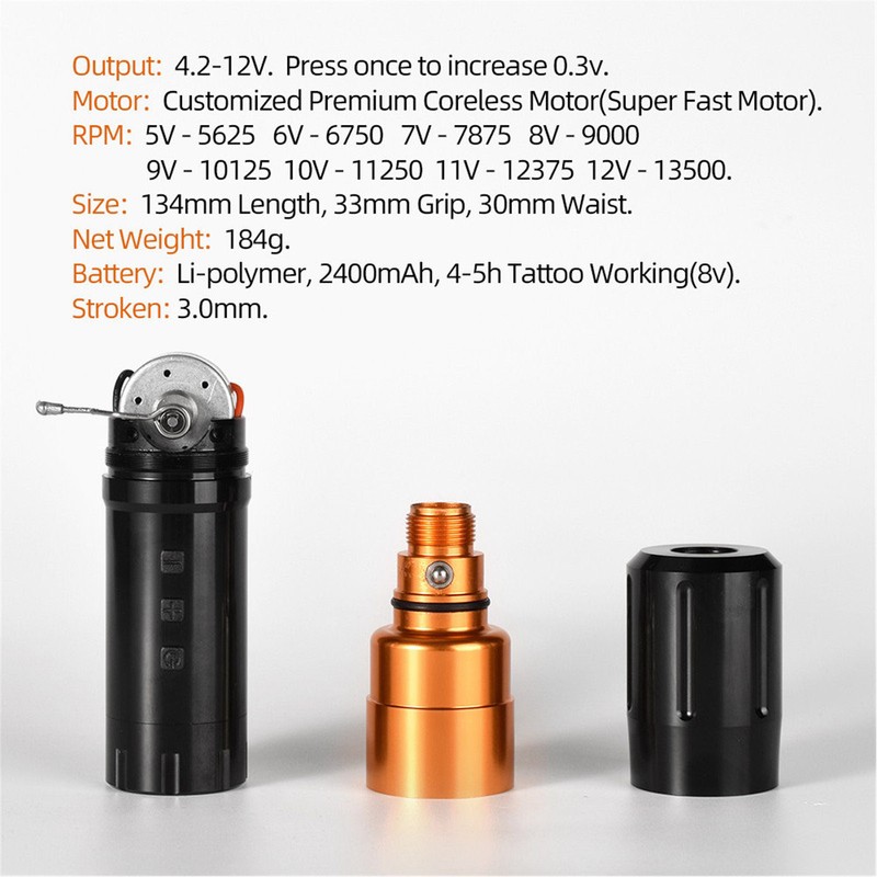 Cordless Tattoo Motor Pen Set Cleaning Blue Soap Microblading Pigment
