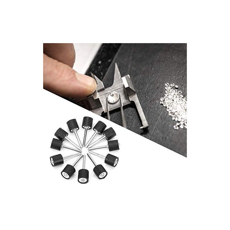 12Pcs Iron Polishing Sanding Drum Holder Rubber Mandrel Standing Sleeve