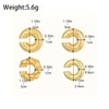 Gold Chunky Ear Cuffs Earrings Set for Women Punk Thick