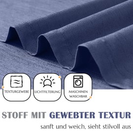 Vangao Net Curtain, Linen Look, Bistro Curtain, Modern Kitchen Lettering Curtains, Jacquard Fabric, Grid, Semi-Transparent, Pair Scarves for Living Room, Country House, Small Windows, 90 x 90 cm,