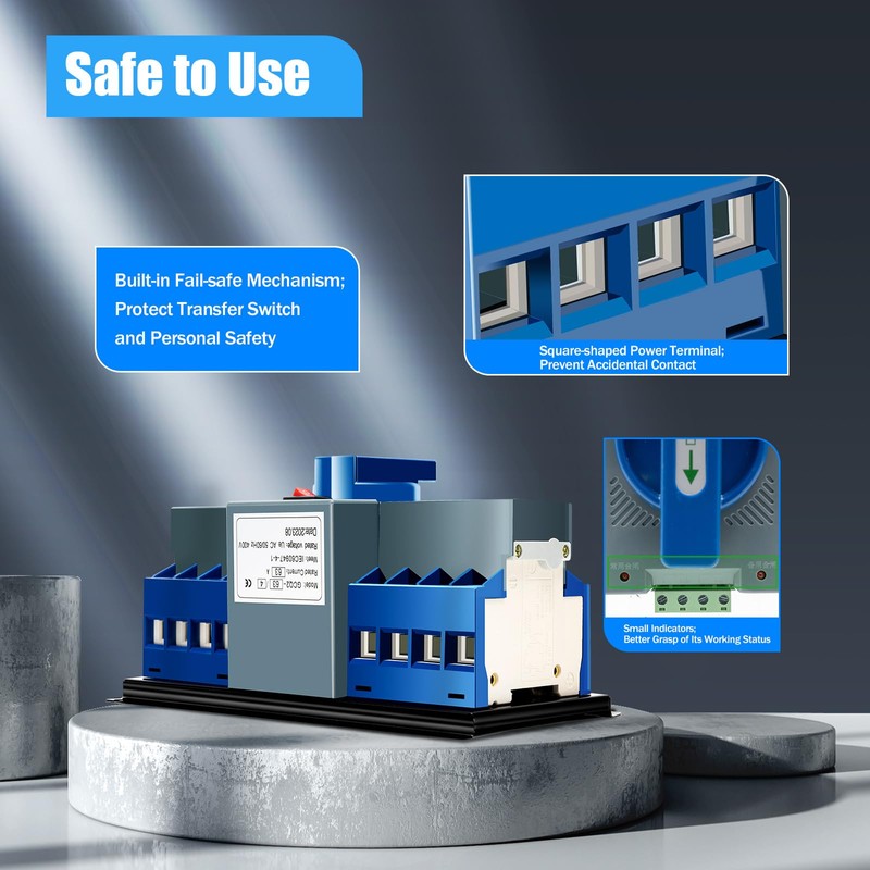 110V Dual Power Automatic Transfer Switch Dual Power Generator Changeover