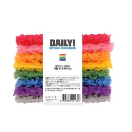 샤바스 국내제조 국내 제조 매일쓰는 데일리 버블 광 수세미 세트 혼합색상, 8개입, 1개 Shabas Daily Use Bubble Scrubber Set in Mixed Colors, 8 Pieces