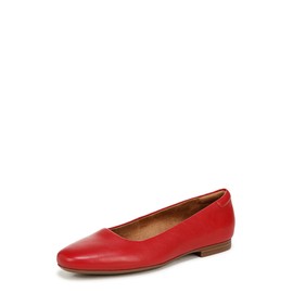 Naturalizer Womens Kelly Ballet Flat Slip On Shoe Crimson Red Leather 7.5 W