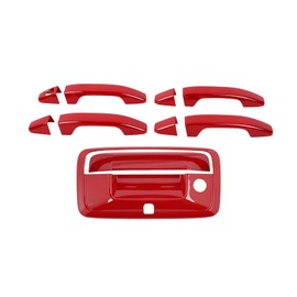 PDKLIN for Colorado Tailgate Door Handle Cover Trim Fit for Chevy Colorado/GMC Canyon 2014-2022 Red Exterior Accessories 5pcs