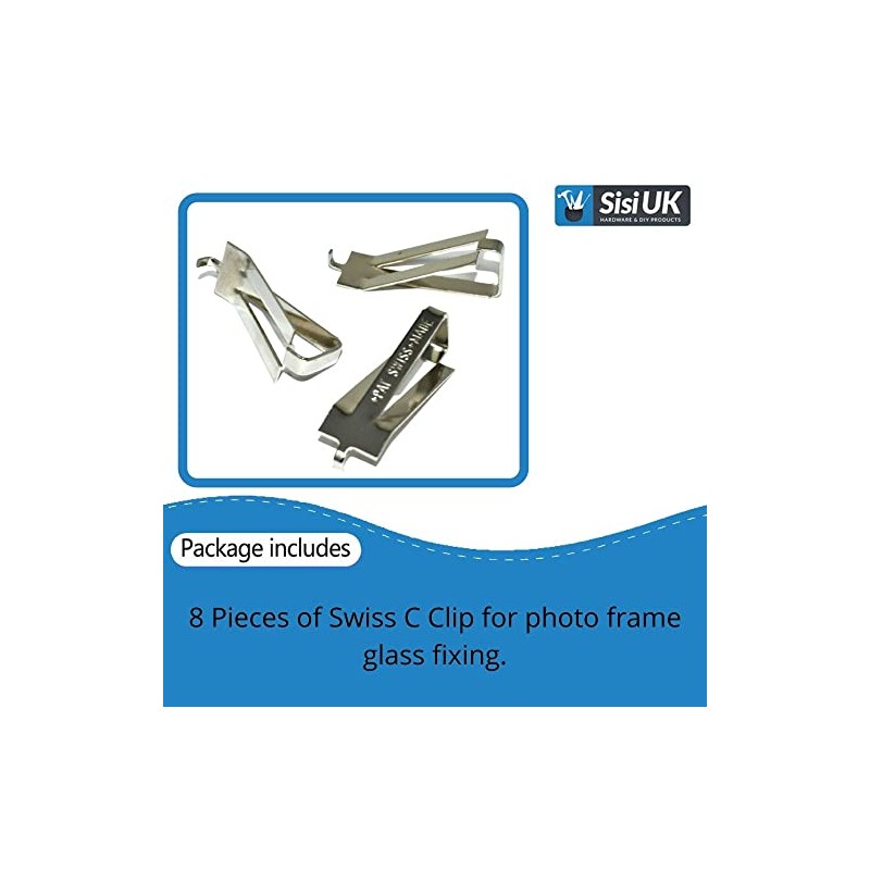 Frameless Frame Clips Large Picture Photo Frame Fixing Glass Spring