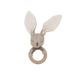 maximo Rassel Hase, Musselin Holzring Musselin