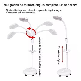 RAOSHIJIEDKES Lámpara Con Lupa 8x Mueble Estética Para Pestañas De Pie