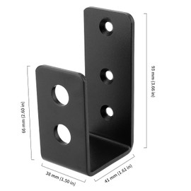 HOIGON 8 Pack 2 x 4 Inch Door Barricade Brackets, Heavy Duty Drop Open Bar Holder, Bar Security Holder Bracket U Shaped Bracket for Barn, Shed, Garage, Gate