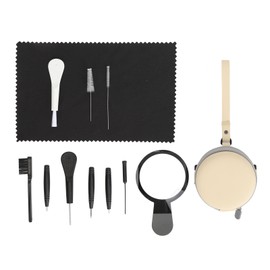 Sound Amplifier Cleaning Brush Multi Functional Reusable Sound Aid Wire Cleaner with Round PU Storage Case