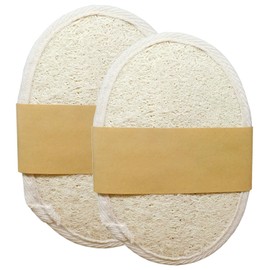 Norhogo 2 Pack Natural Loofah Sponge Pads, loofah, Shower loofah for Men & Women, exfoliating Body Scrubber, Shower loofah Sponge Used for Deep Cleansing and Soft Natural Body Scrubber