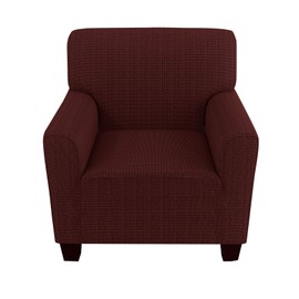 ZNSAYOTX Chair Slipcovers with Arms for Living Room High Stretchy Spandex Pet Friendly Armchair Furniture Protection Covers (Wine Red, Chair)