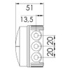 Wiska 10111273 Combi 108 BK 3-221-413 Combi 108 Junction Box,