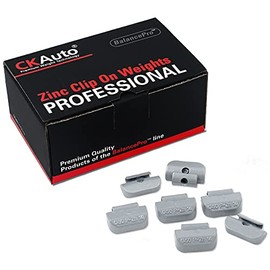 CKAuto P Style Zinc Clip on Wheel Weights 0.5oz, 1/2oz, Polymer Coated, 50Pcs/Box Fit for Steel Wheel