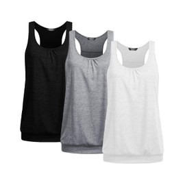 Beyove Tank Tops for Women Loose Fit Yoga Tops Woman Workout Running Shirt Exercise Activewear Stretchy Gym Tanks 3 Pack