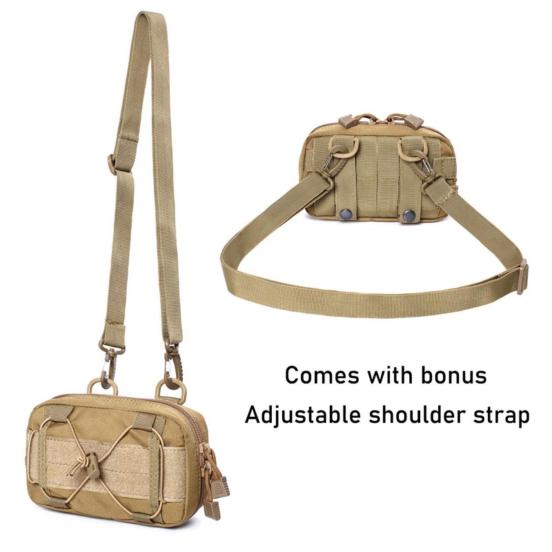 Tactical Molle Horizontal Admin Pouch Compact 1000D Utility EDC Tool