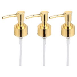 lyrlody Pack of 3 Replacement Pump for Emulsion Dispenser, ABS Pressure Pump Dispenser Pump for Soap Dispenser, Universal, 5.4 x 14.5 cm (Gold)