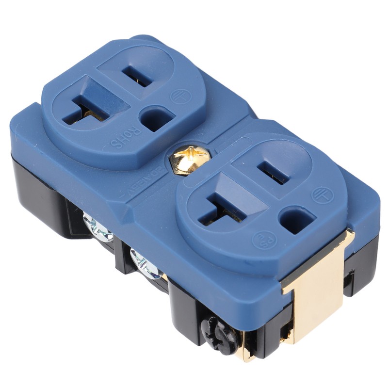 DP‑1G Audiophile Pure Copper Duplex Socket 20A 125V Copper 24k