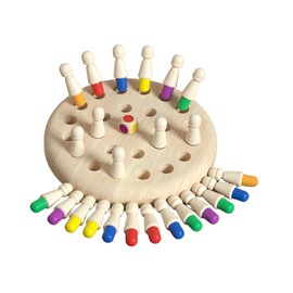 harayaa Chess Board Game, Color Memory Chess Matching Sticks, Montessori Matching Sticks Toy, Memory Thicking Training Toy, 17cmx17cm