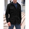 Runcati Mens Safari Jacket Military Utility Multi Pocket Casual Outdoor