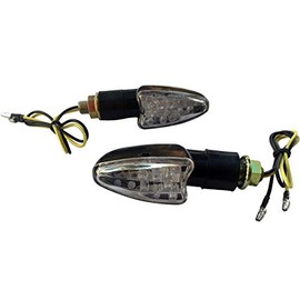 MotorToGo Black LED Motorcycle Turn Signal Blinkers Side Marker Indicators Blinkers Compatible for 2011 Triumph Daytona 675