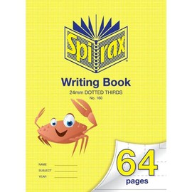 Spirax 160 335MM x 240MM Writing Book With 24MM Dotted Thirds (64 Pages)