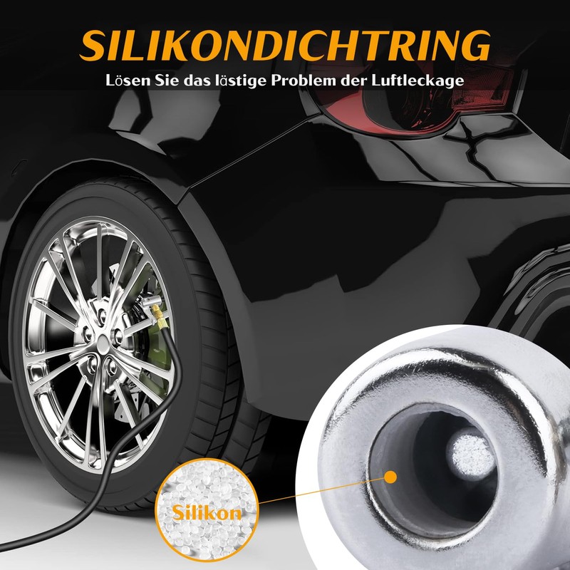 Niuny 8 mm Car Valve Adapter 2 Pieces Tyre Air