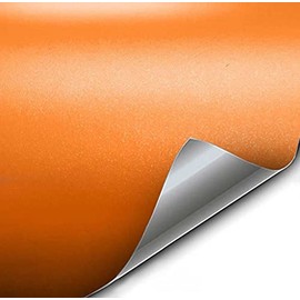 VViViD+ Premium Vinyl Wrap Film (1/2ft x 5ft, Matte Metallic Orange)