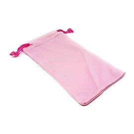 WS UK Soft Microfibre Sunglasses Case with Drawstring [Light Pink, Pack of 1]