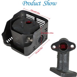 Autoparts Muffler with Gaskets Replacement for Honda GX240 8HP GX270 9HP Engine Motor