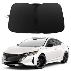 Windshield Sun Shade Compatible with Nissan Sentra 2020 2021 2022 2023 2025 Accessories, 240T Foldable Window Sunshade Sun Visor Protector, Blocks UV Rays Keep Your Car Cooler
